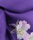 卒業式袴単品レンタル[刺繍]紫にバラと蝶[身長99-103cm]No.46